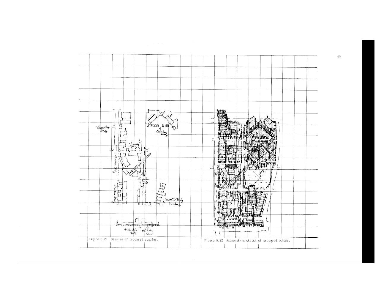 Drawings and studies — Urban grid study.