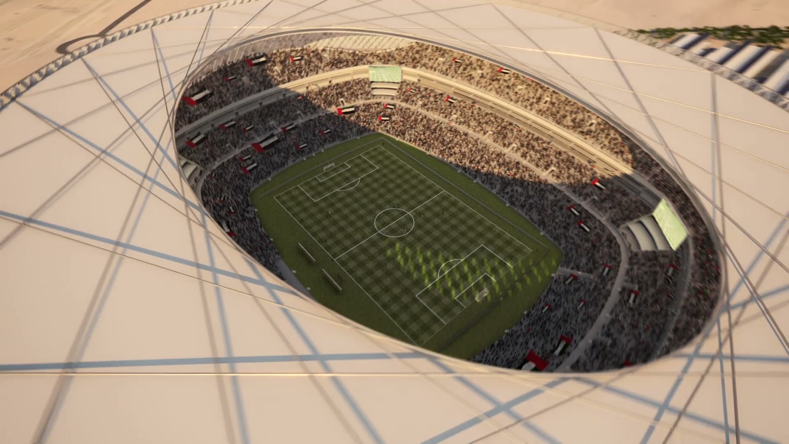 Dubai Stadium — Site and massing.