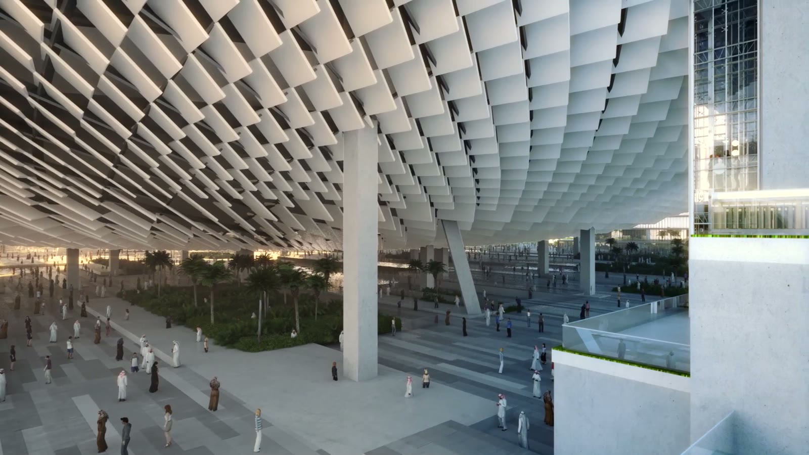 Stadium lattice canopy, Dubai
