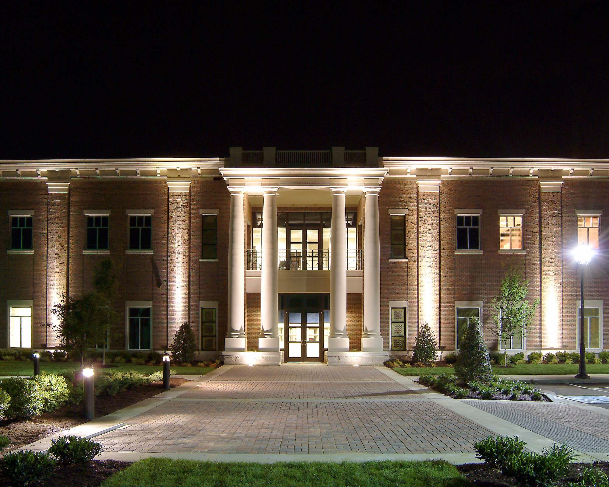 Courthouse at dusk